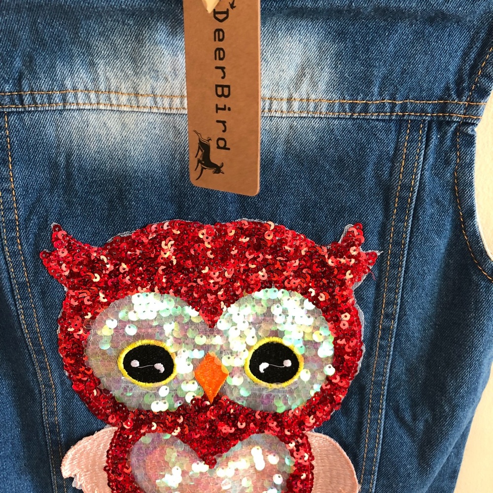Owl Vest Girls 9-10 - New